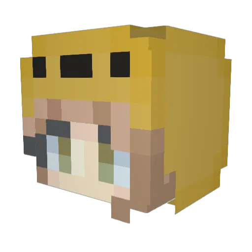finleytea Minecraft avatar head, 3D render
