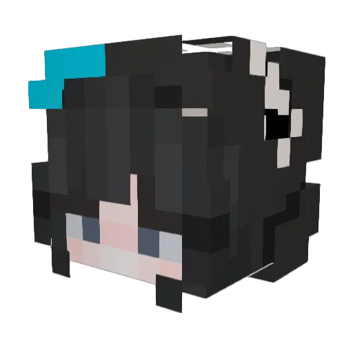 finlia Minecraft avatar head, 3D render