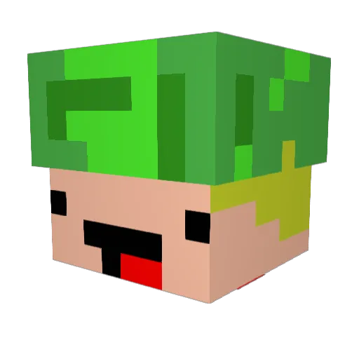 finn310 Minecraft avatar head, 3D render