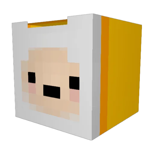 finnal7 Minecraft avatar head, 3D render