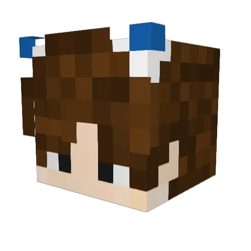 finnermin Minecraft avatar head, 3D render
