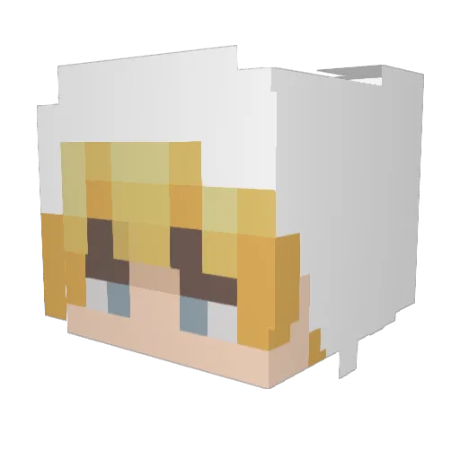 finnnianj Minecraft avatar head, 3D render