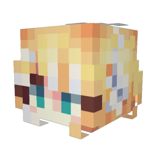 finnpy Minecraft avatar head, 3D render