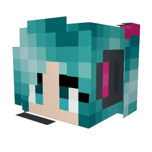 fintherat Minecraft avatar head, 3D render