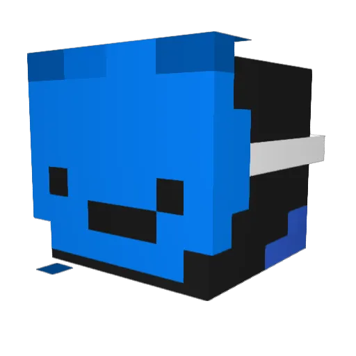 fio0o Minecraft avatar head, 3D render