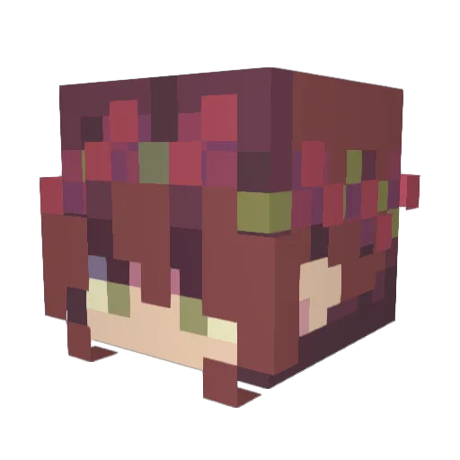 fiocaramelo Minecraft avatar head, 3D render