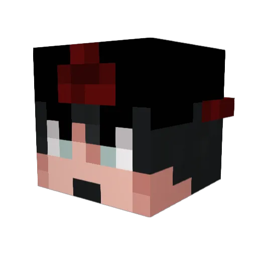 fioi Minecraft avatar head, 3D render