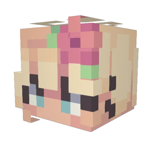 fiona615615 Minecraft avatar head, 3D render