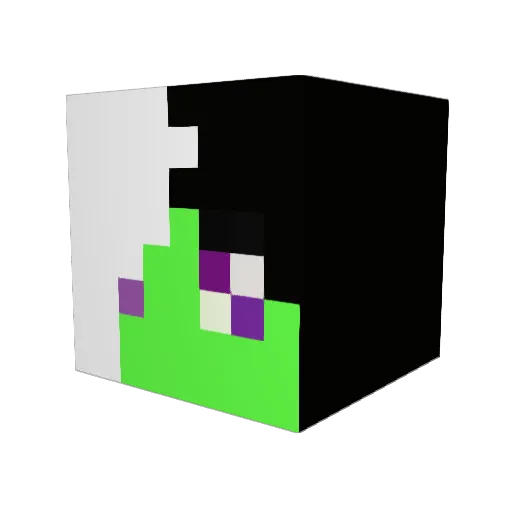 fionajane Minecraft avatar head, 3D render