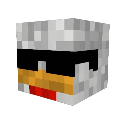 fionarasmusen Minecraft avatar head, 3D render