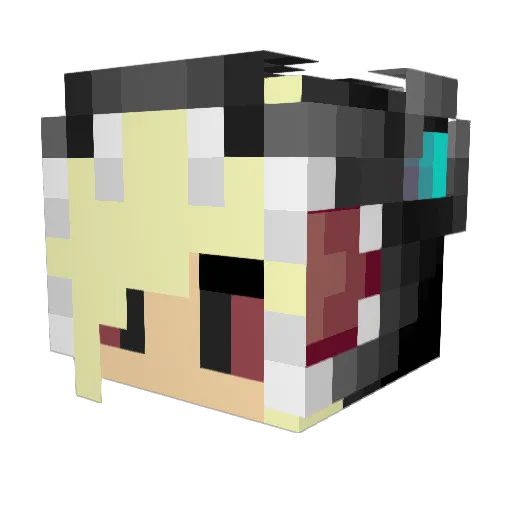 fionchen Minecraft avatar head, 3D render