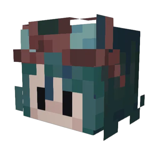fionella_ Minecraft avatar head, 3D render