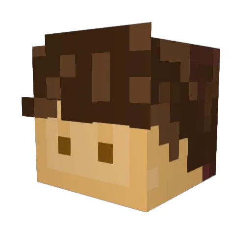 fiooore Minecraft avatar head, 3D render