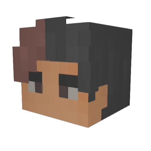 fipsss007 Minecraft avatar head, 3D render