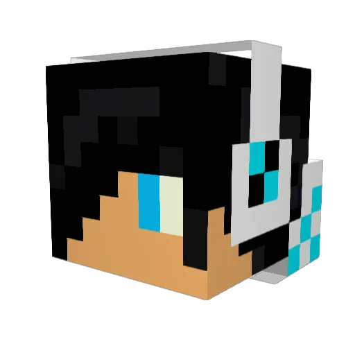 fire0502 Minecraft avatar head, 3D render