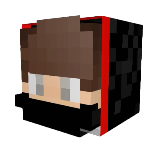 fire308 Minecraft avatar head, 3D render