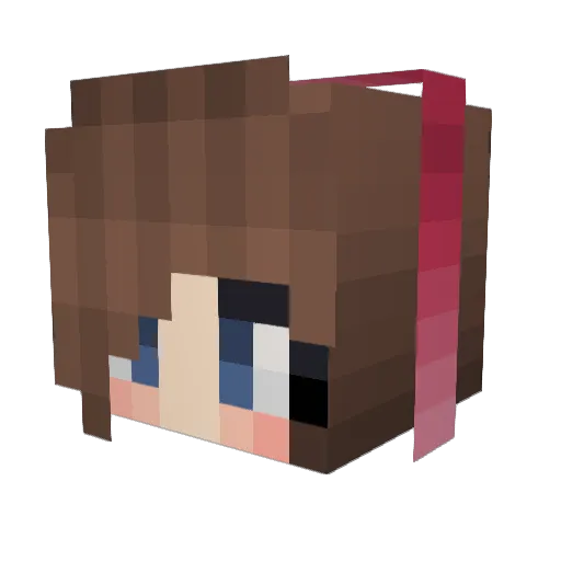 fire78 Minecraft avatar head, 3D render