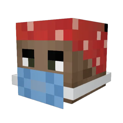 fire817 Minecraft avatar head, 3D render
