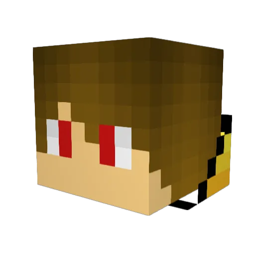 fire86 Minecraft avatar head, 3D render