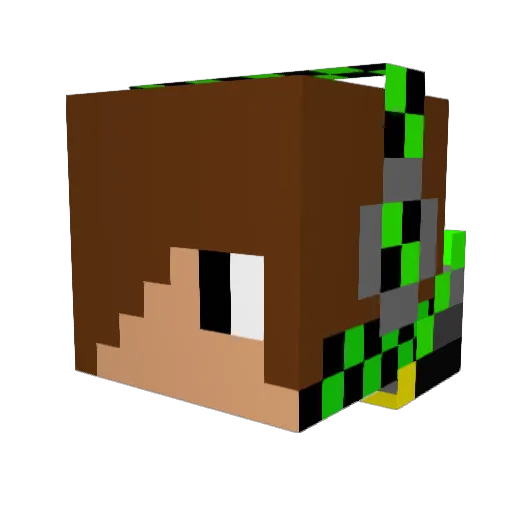 fire9766 Minecraft avatar head, 3D render