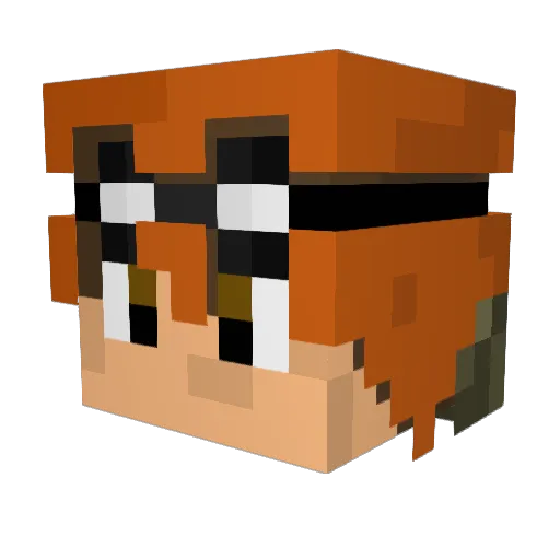 fire_fox0009 Minecraft avatar head, 3D render