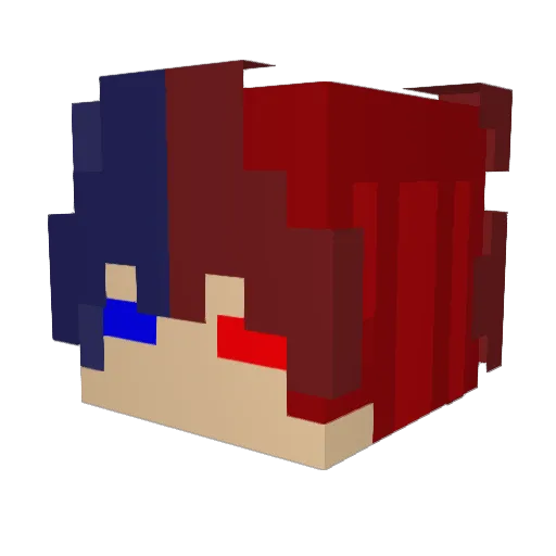 fire_mender Minecraft avatar head, 3D render