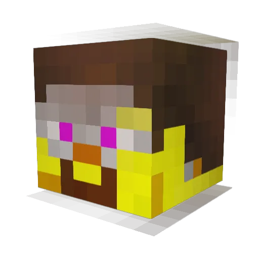 fire_shell Minecraft avatar head, 3D render