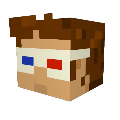 fireback Minecraft avatar head, 3D render
