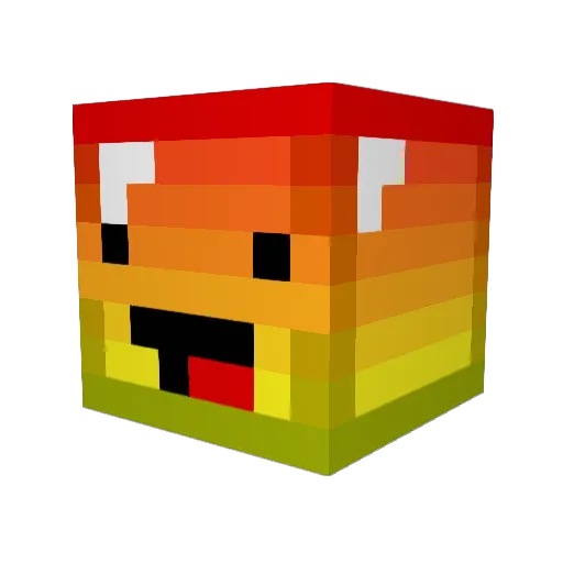 fireballs11 Minecraft avatar head, 3D render