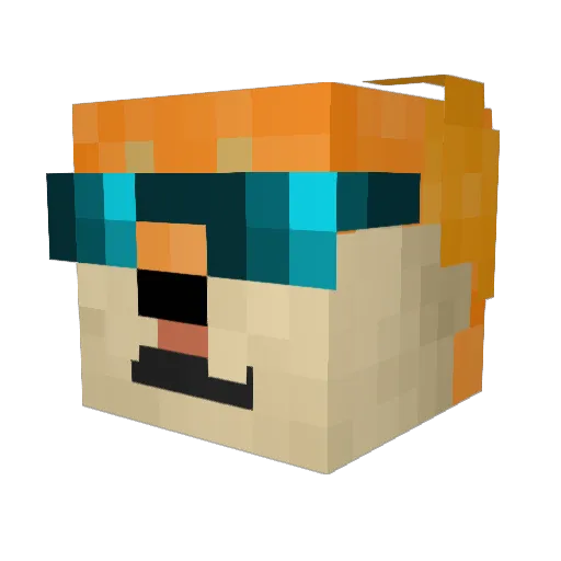 firebombing1020 Minecraft avatar head, 3D render
