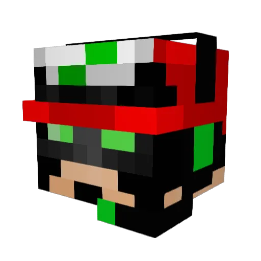 firebot21 Minecraft avatar head, 3D render