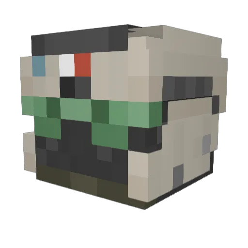 firebudgy Minecraft avatar head, 3D render
