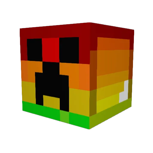 firecharge9000 Minecraft avatar head, 3D render