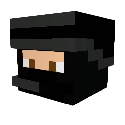 firedudelive Minecraft avatar head, 3D render