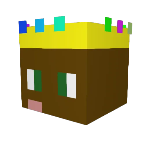 firefblae Minecraft avatar head, 3D render