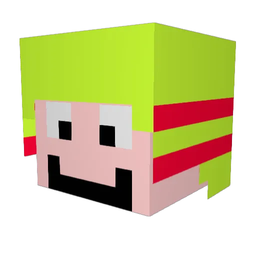 firefighter100 Minecraft avatar head, 3D render