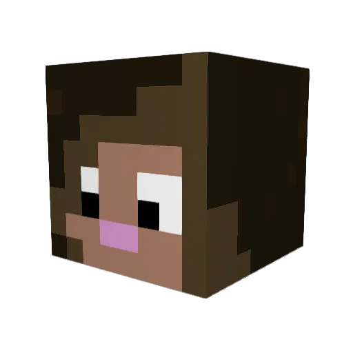 firefighterqueen Minecraft avatar head, 3D render
