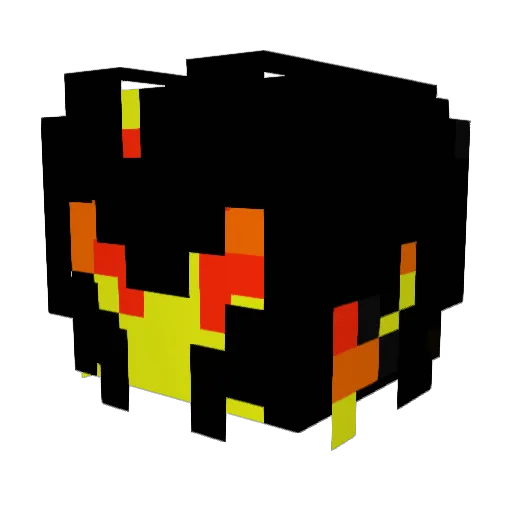 fireflame12345 Minecraft avatar head, 3D render