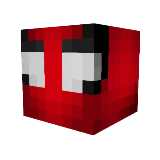 firefox0100 Minecraft avatar head, 3D render