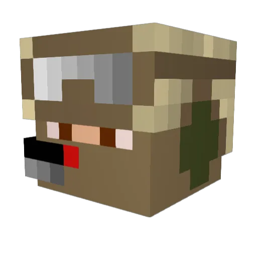 firefox7000 Minecraft avatar head, 3D render