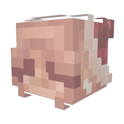 firefrazzy Minecraft avatar head, 3D render