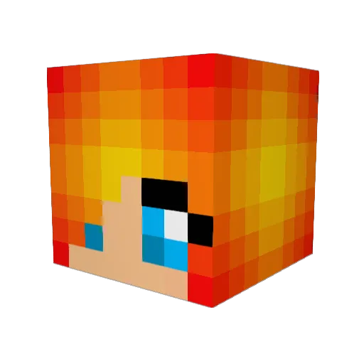 firegirl04 Minecraft avatar head, 3D render