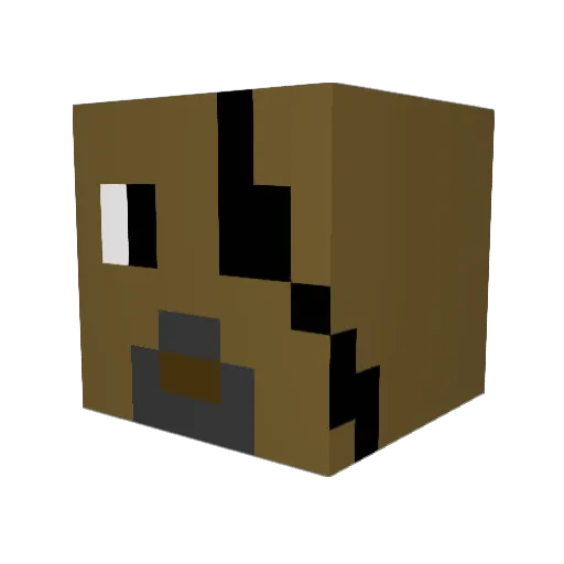 firehead3000 Minecraft avatar head, 3D render