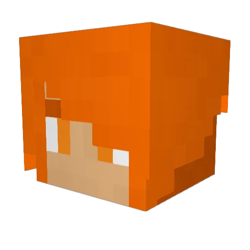 fireheart296 Minecraft avatar head, 3D render