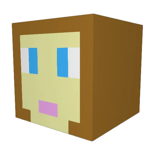 firelavaball Minecraft avatar head, 3D render