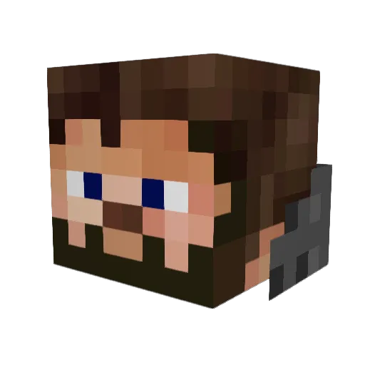 firele2 Minecraft avatar head, 3D render