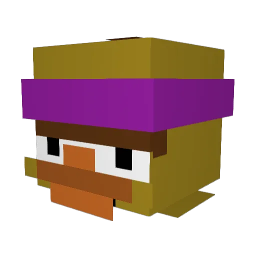 firelight102 Minecraft avatar head, 3D render
