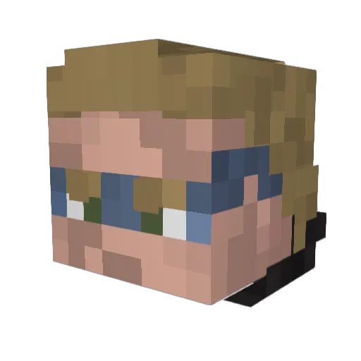 firelocket Minecraft avatar head, 3D render