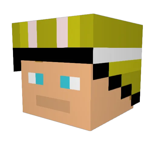 firemansamsam Minecraft avatar head, 3D render