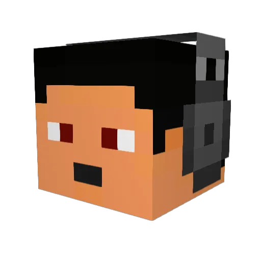 firemaster128 Minecraft avatar head, 3D render